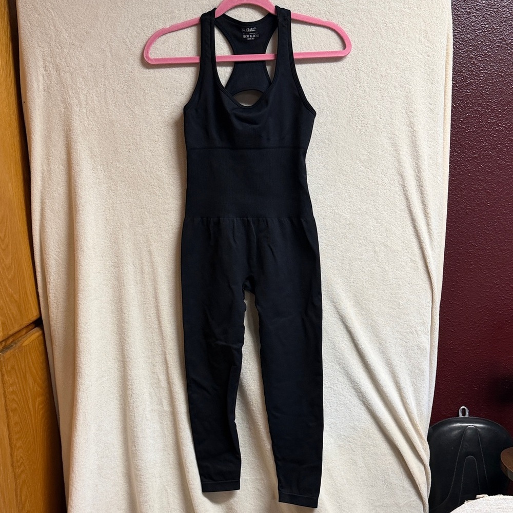 Black Women's Jumpsuit - Athletic One-Piece
